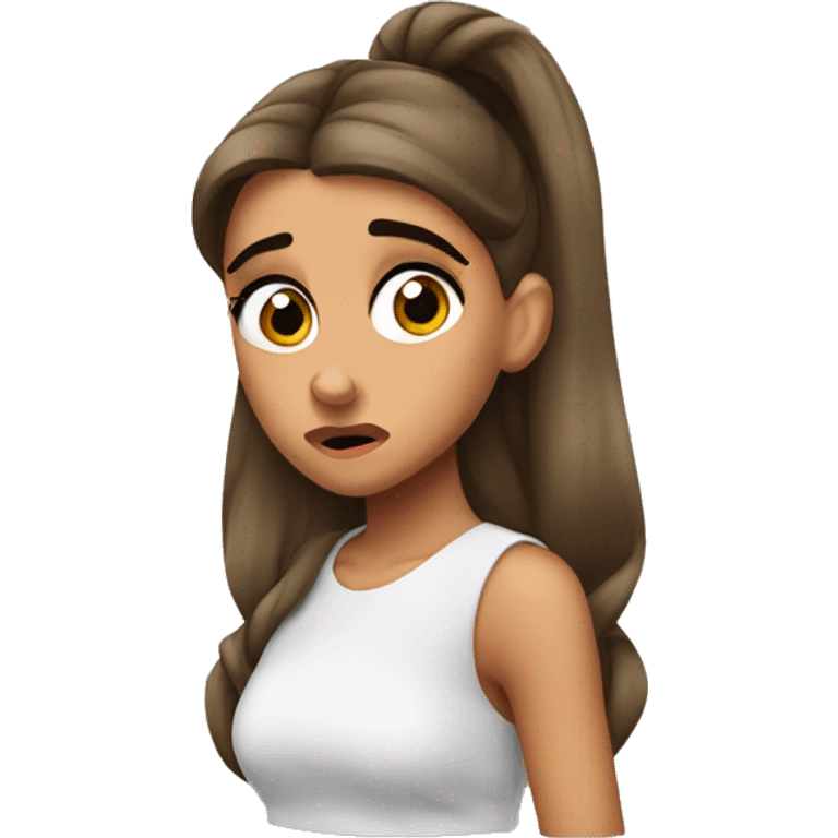 Ariana grande looking disgusted emoji