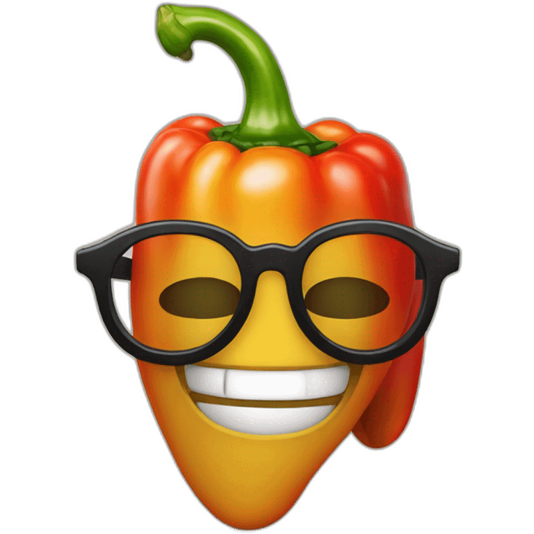 Pepper in black glasses emoji