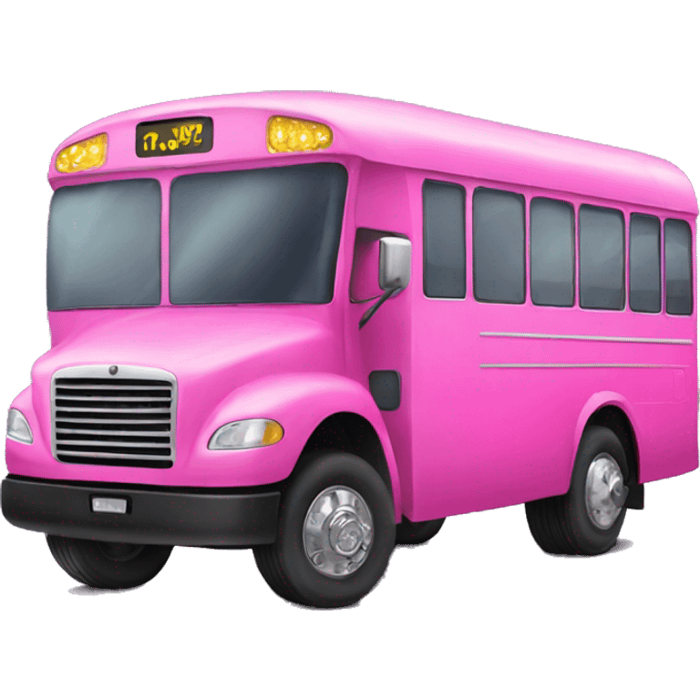 Pink party bus emoji