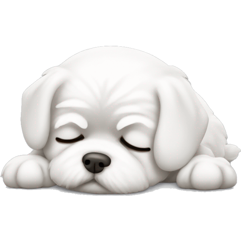 Maltese falling asleep emoji