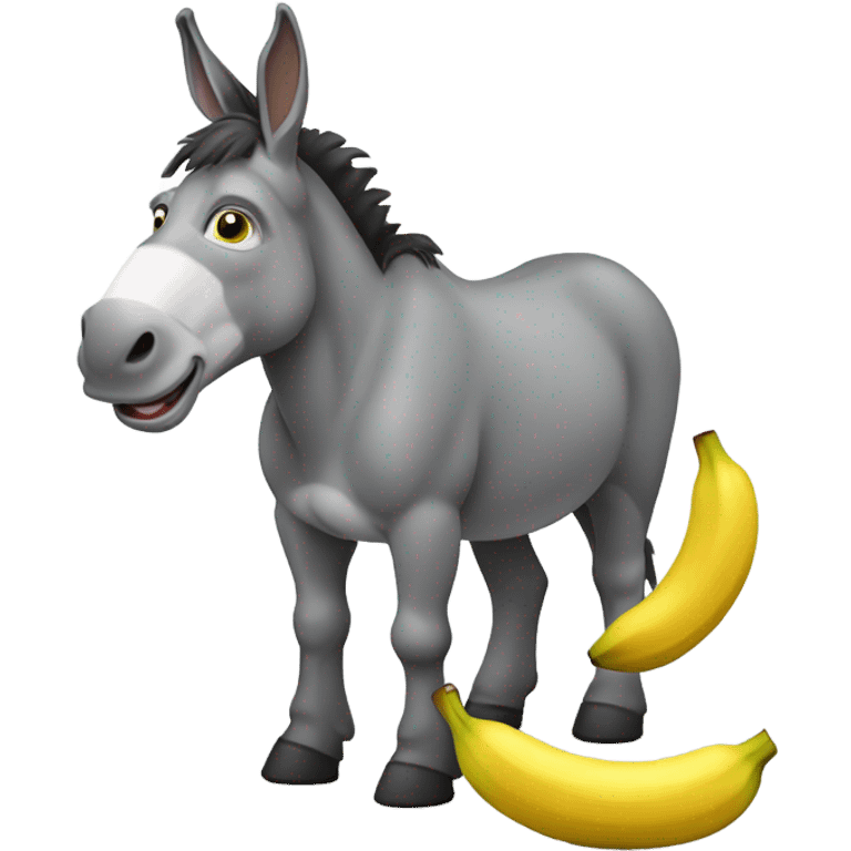 donkey with banana emoji