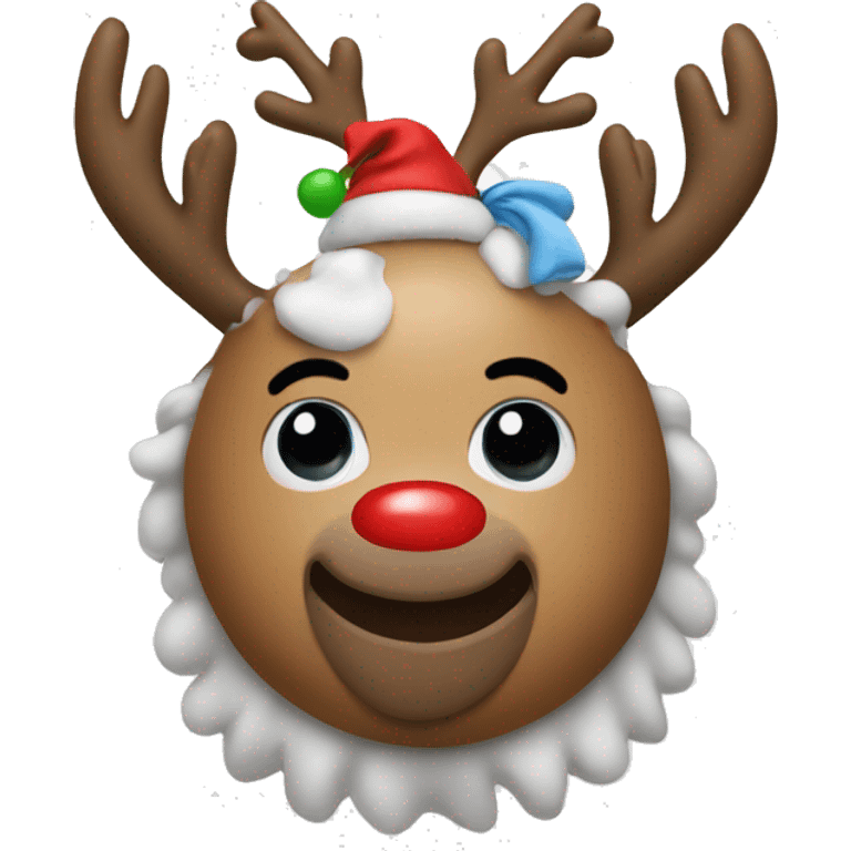 Reindeer in a clown dres emoji