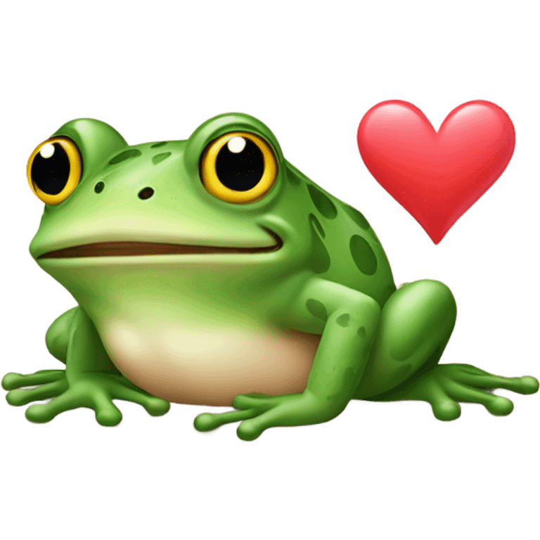 frog with love hearts emoji