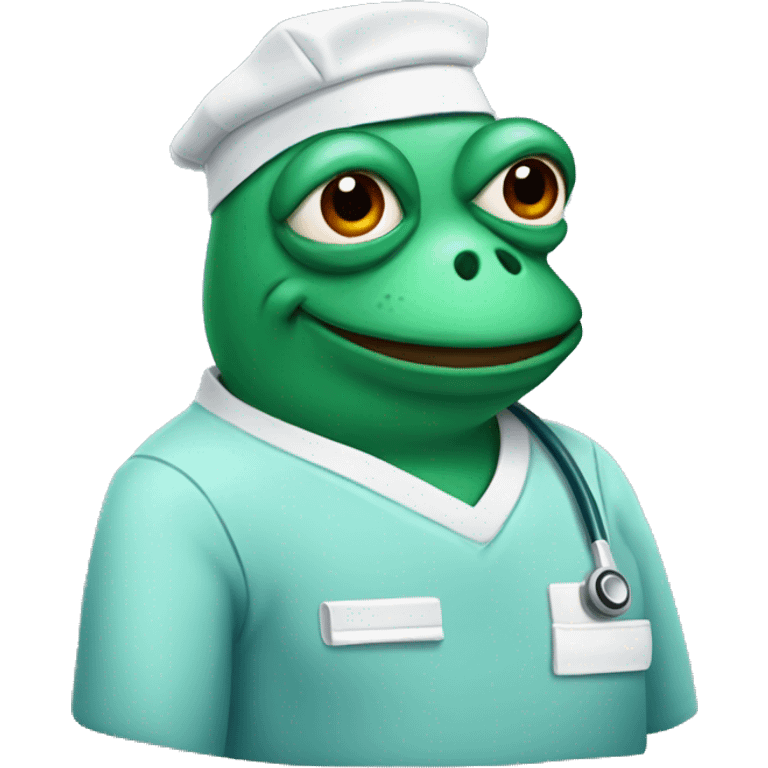 Pepe wearing surgeon clothes emoji