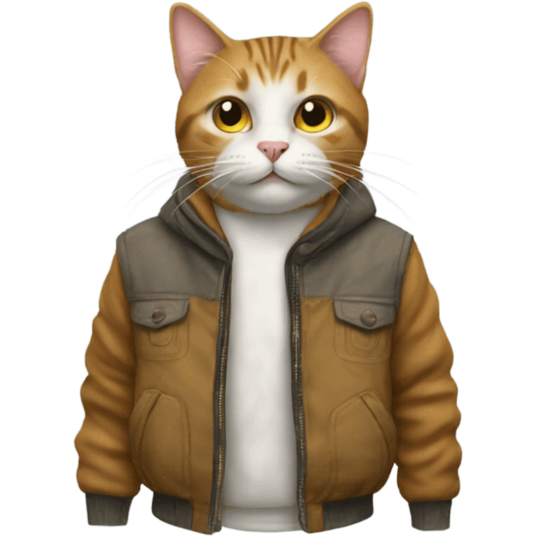 cat wearing a jacket emoji