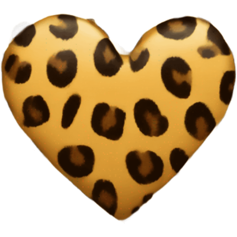 Leopard print heart emoji