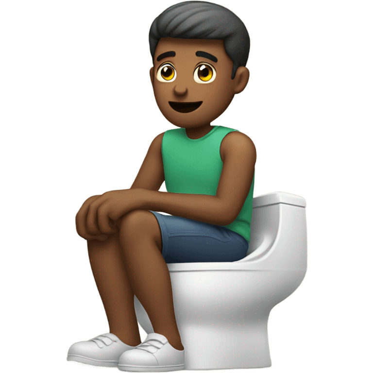 Guy sitting on a toilet emoji