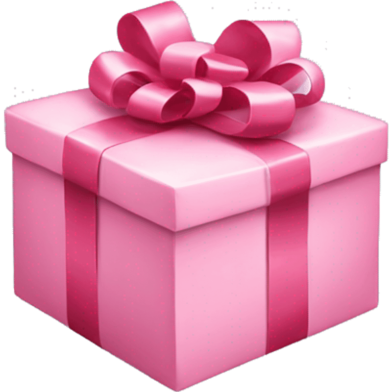 Christmas gift with pink wrapping and white bow emoji