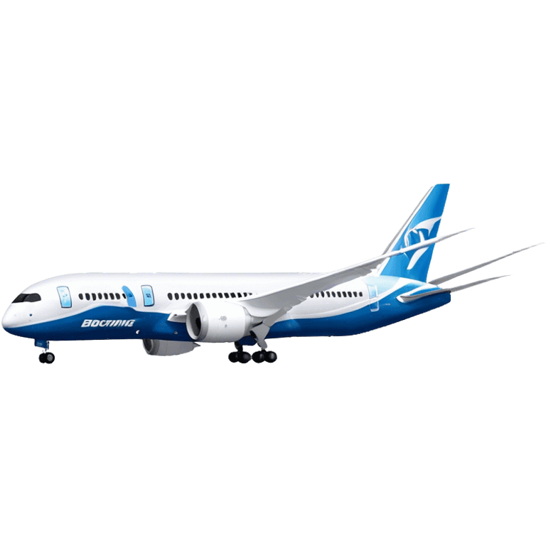 Boeing 787 Dreamliner - Boeing (Model Year: 2022) (Iconic colour: White with blue) emoji