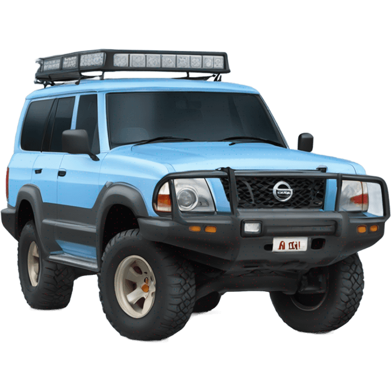 4WD baby blue Nissan patrol gq  emoji