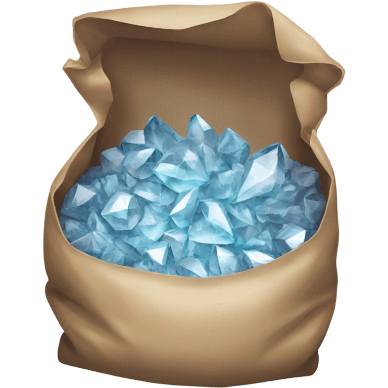  big opened bag full of crystals emoji