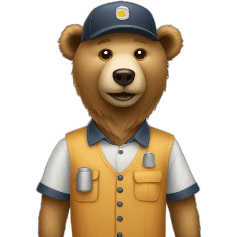 Bear painter uniform emoji