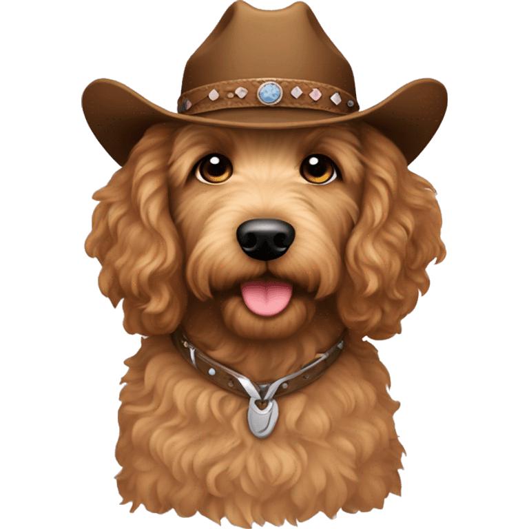 Cowgirl labradoodle  emoji