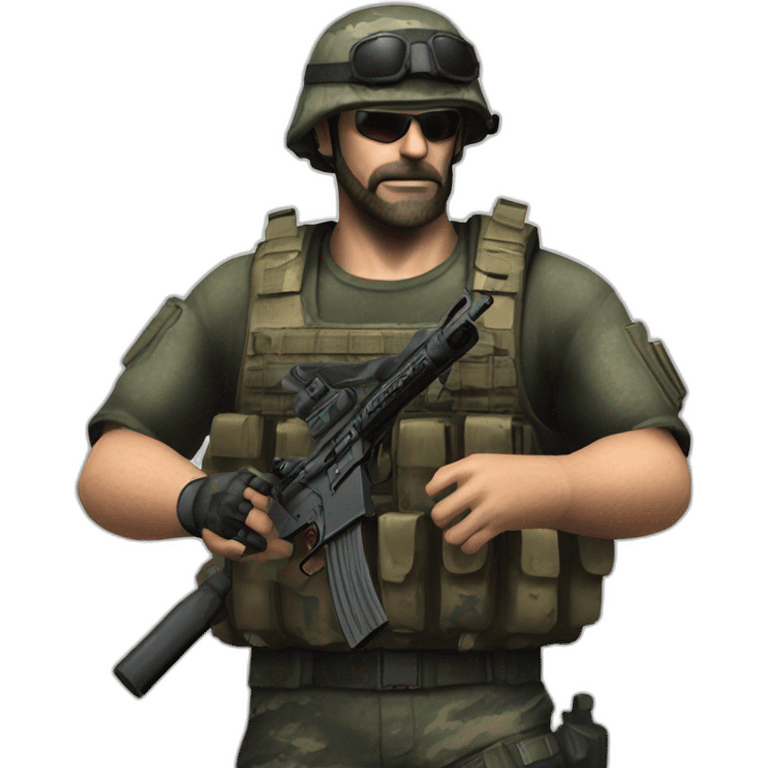 Captain price smoking a cigar while holding a m4a1 emoji