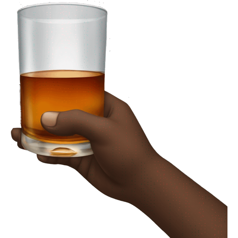 hand holding a glass of whiskey emoji