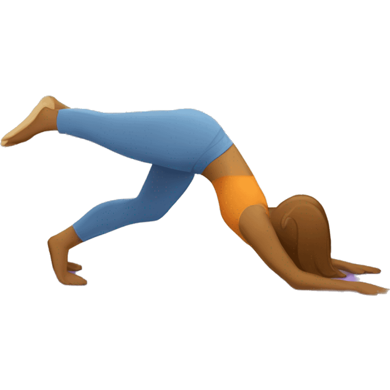 yoga downward dog emoji