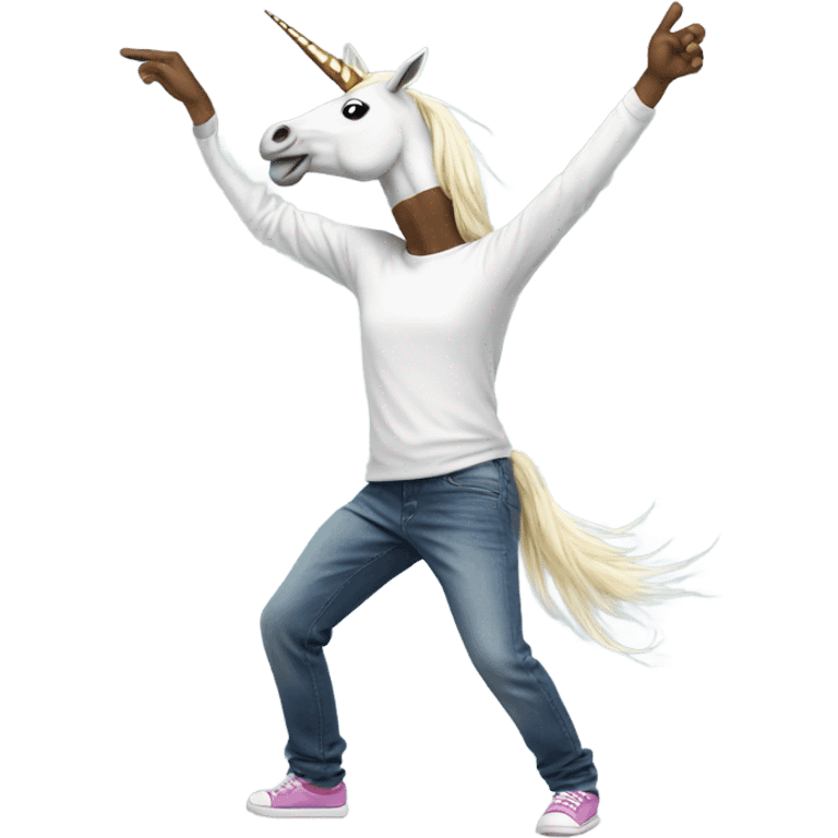 dabbing unicorn emoji