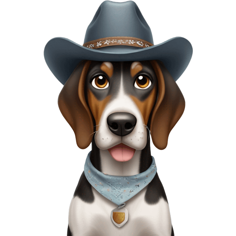 Coonhound cowboy  emoji