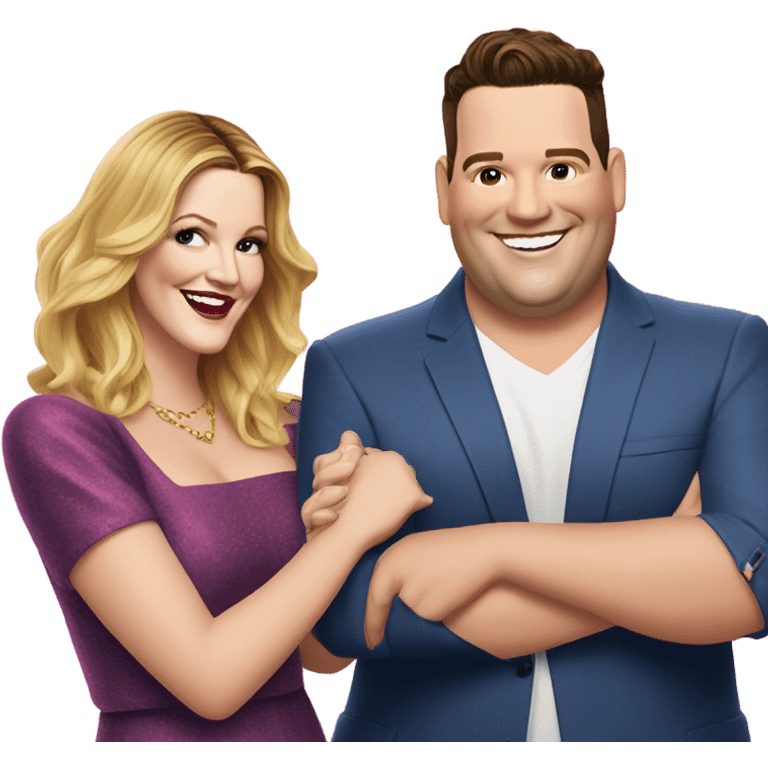 Drew Barrymore And Ross Mathews emoji