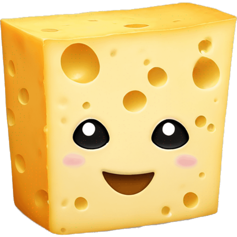 Cheese with a face emoji