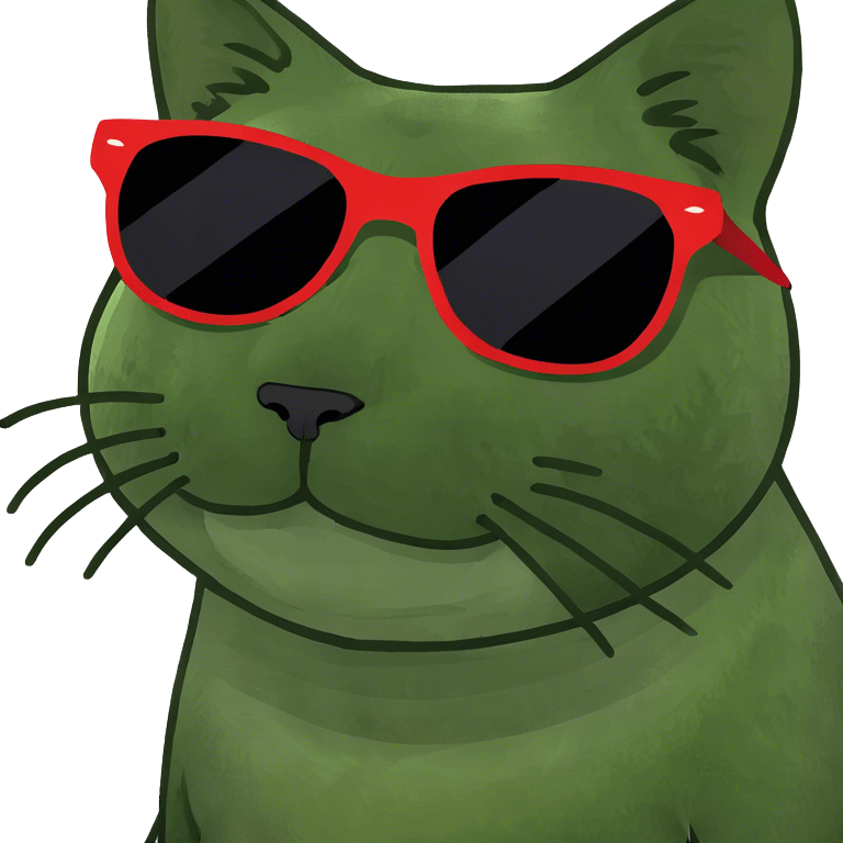 Cat with sunglasses emoji