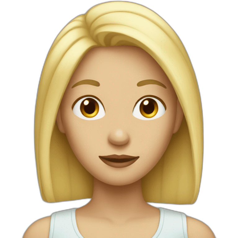 Blonde woman replace emoji