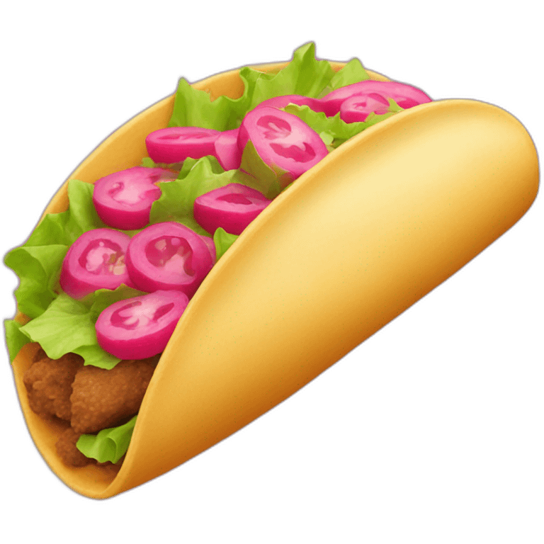 hot pink taco emoji