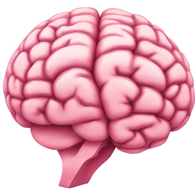 Scientific pink brain clipart emoji