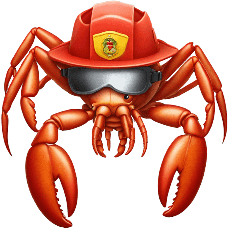 Lobster with fireman’s hat emoji