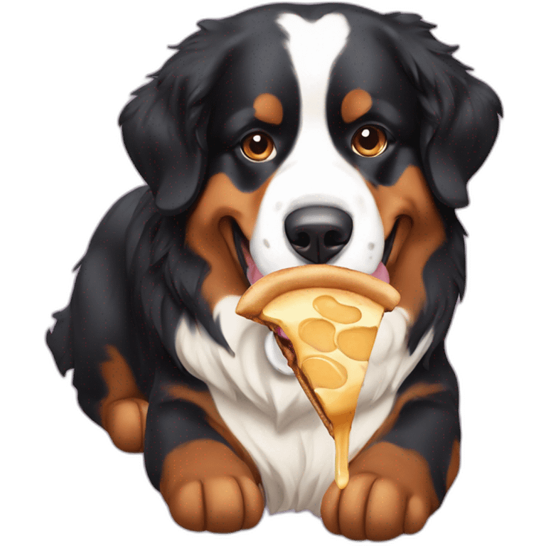 bernese dog eating pancake emoji