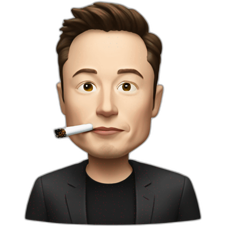 Elon Musk smoking emoji