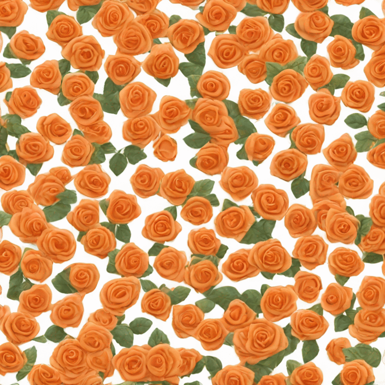 Rose orange emoji