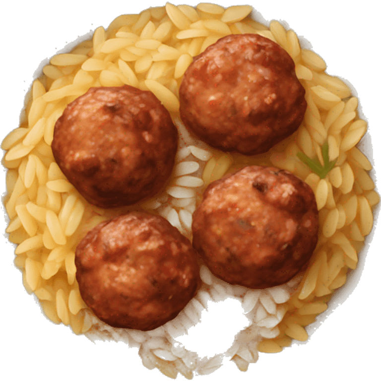 orzo and meatballs emoji