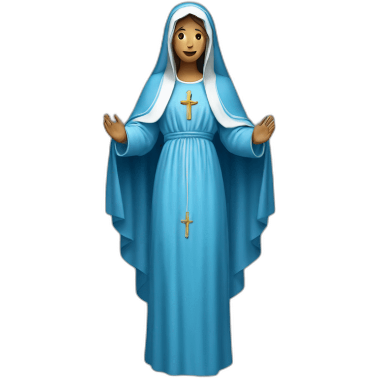 Virgin mary blue clothes emoji