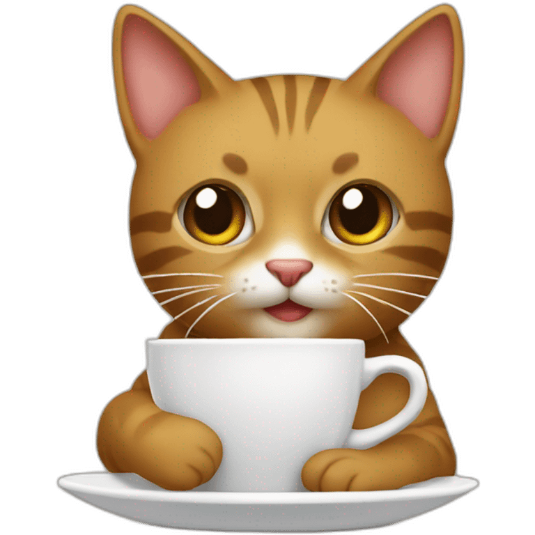 Gato tomando café emoji