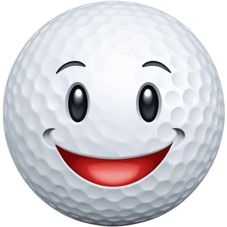 Smiling golf ball emoji