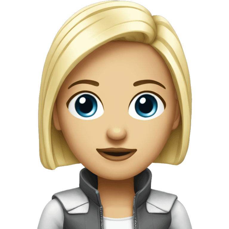 Computer artificial intelligence cool girl in it company emoji