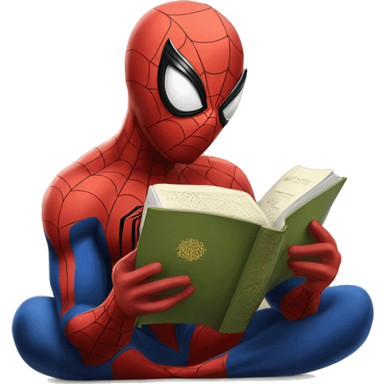 Spider man reading Quran  emoji