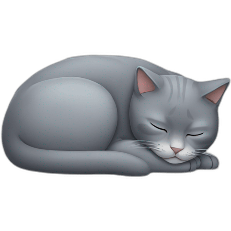 grey cat sleeping emoji