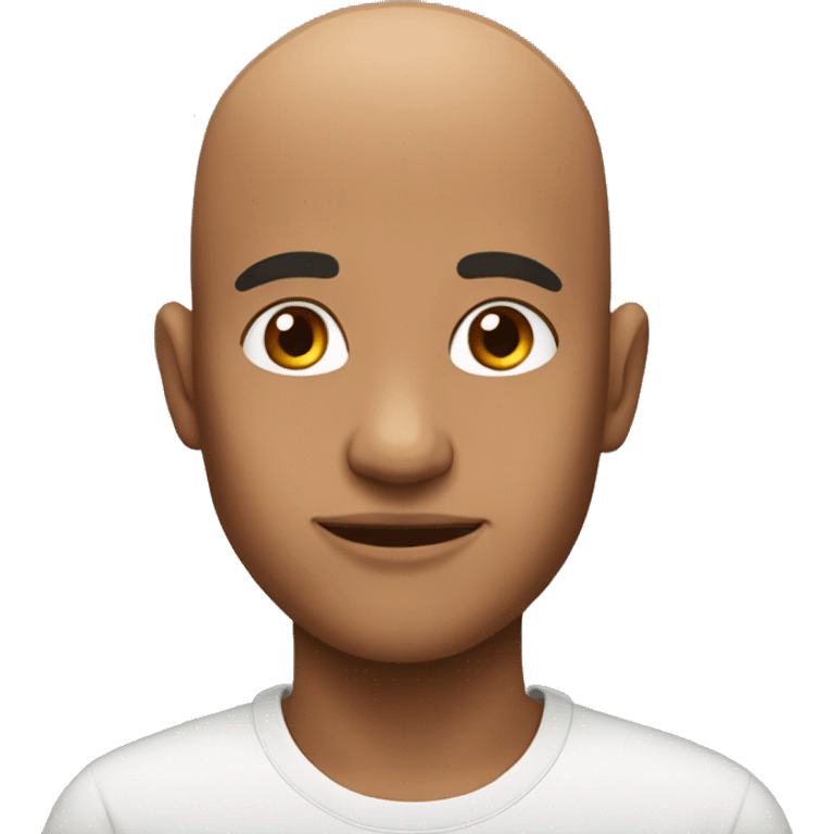 Black people with no hair emoji