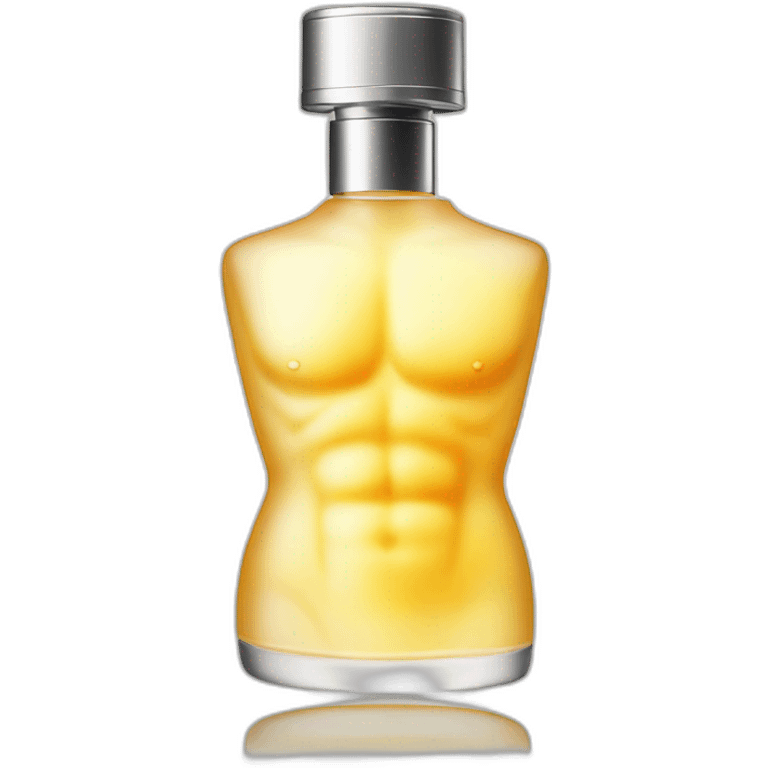 Perfume bottle in shape of a man's body emoji