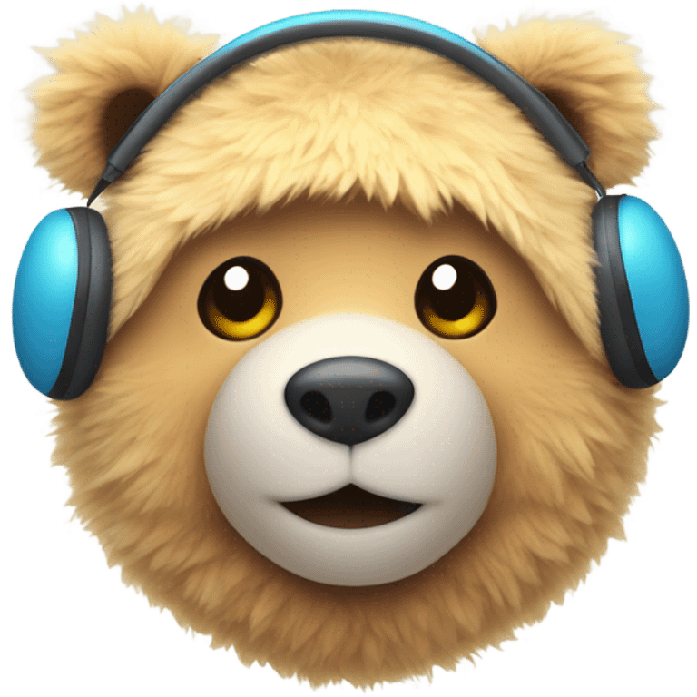 Cozy bear with earmuffs. emoji