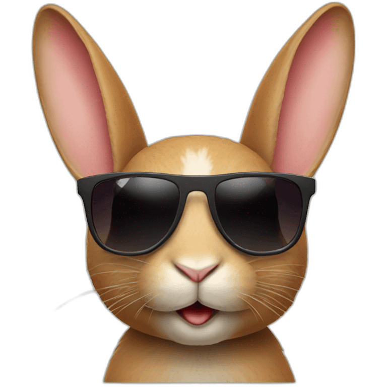 rabbit with sunglasses emoji