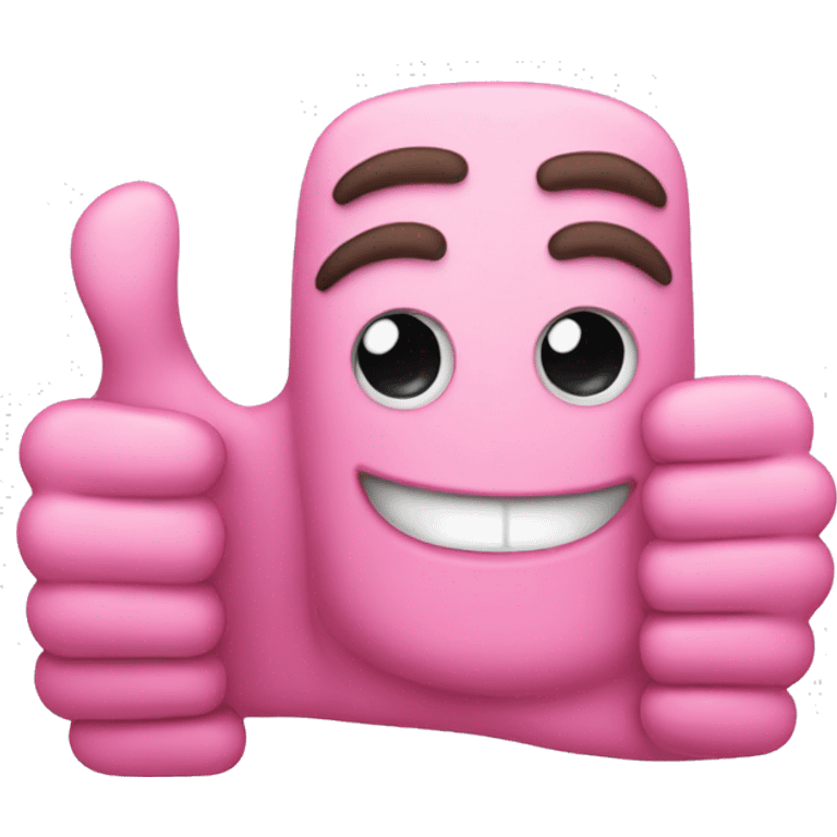 Pink thumbs up emoji