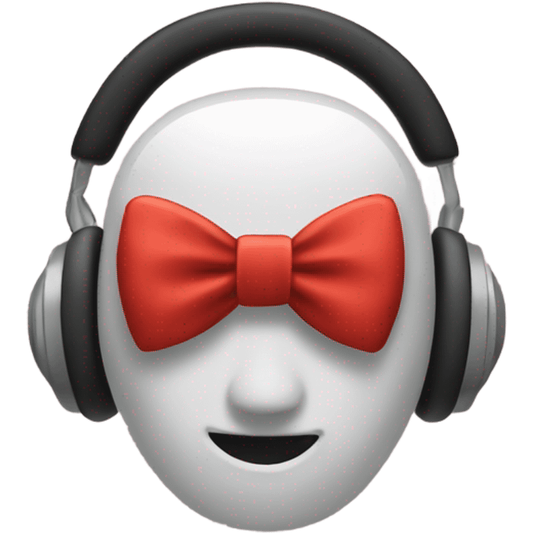 Headphones with a bow emoji