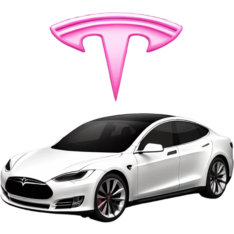 tesla with pink interior  emoji