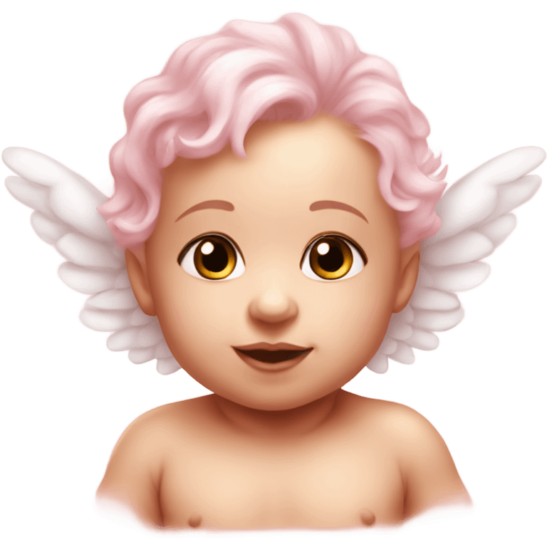 Soft pink Cherub baby realistic emoji