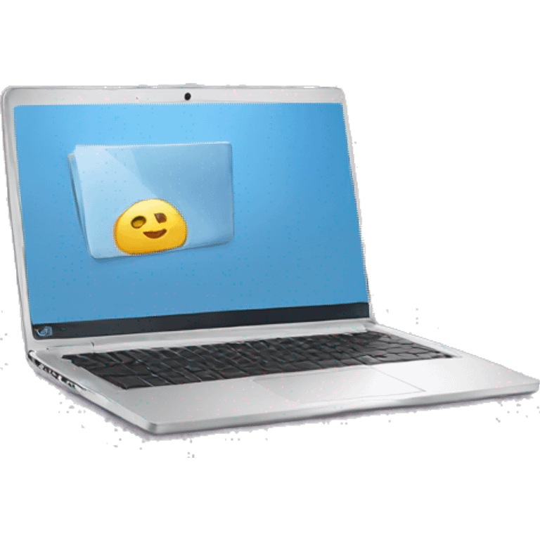 laptop showing a website emoji