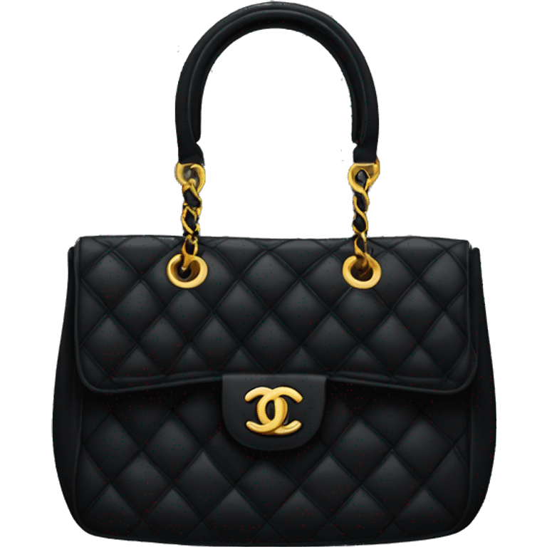 black chanel bag  emoji