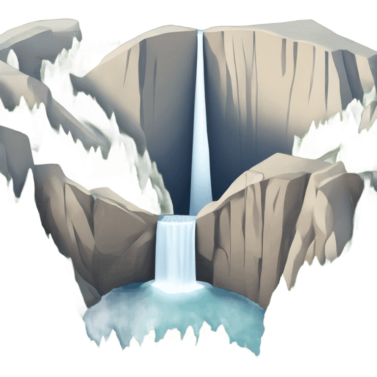 Yosemite National Park, Yosemite Falls isometric  emoji